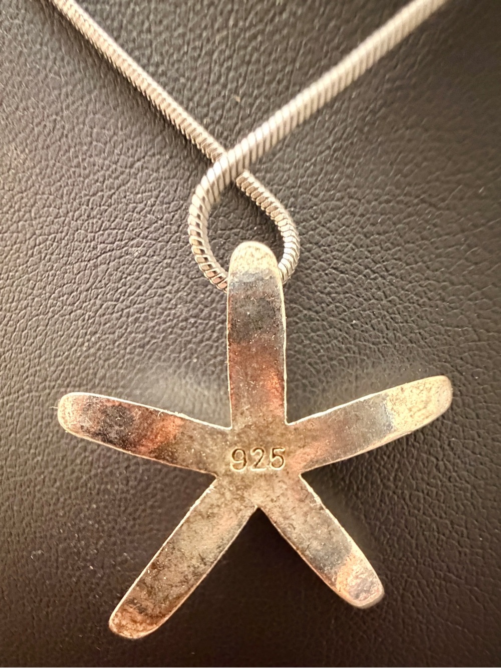 Brighton Starfish Necklace Set 26” Mesh Chain & 925 Sterling Sand Dollar Pendant - Picture 5 of 11
